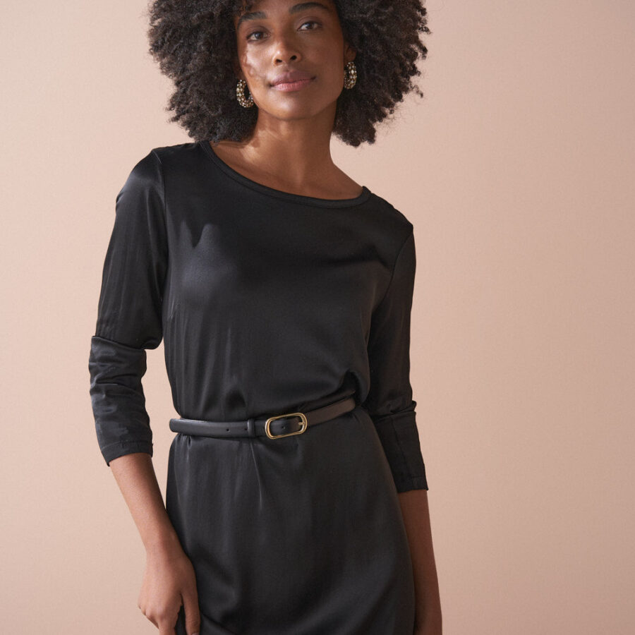 Black Satin Dress