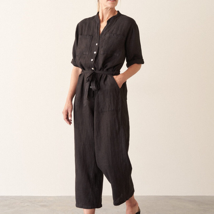 Black Linen Jumpsuit