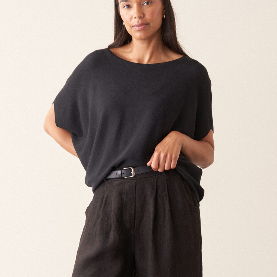 Black Sleeveless Sweater
