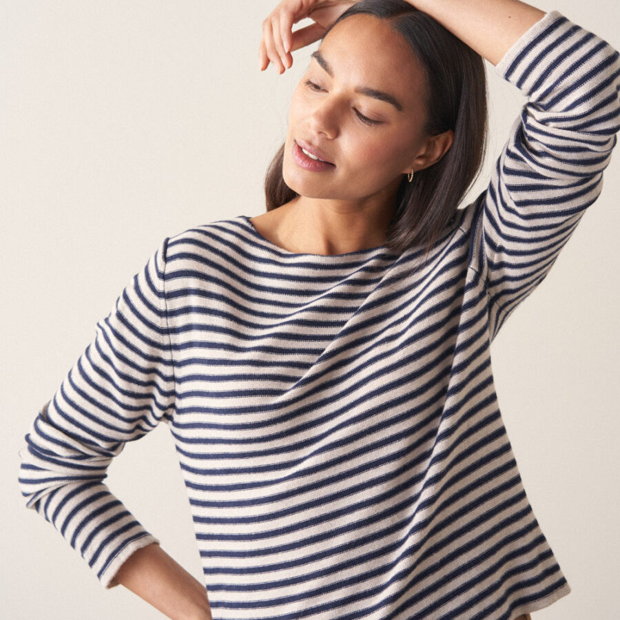 Dark Navy Striped Sweater